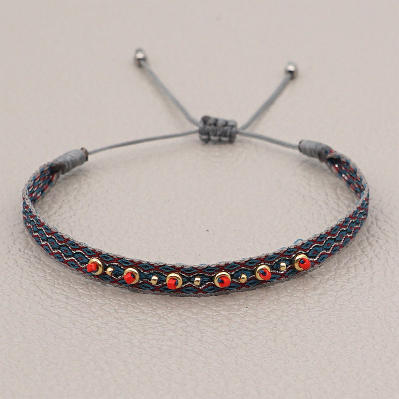 Venta al por Mayor Pulsera Cristal Vintage Español Étnico Arte Bohemio OLY-BT-GBH005